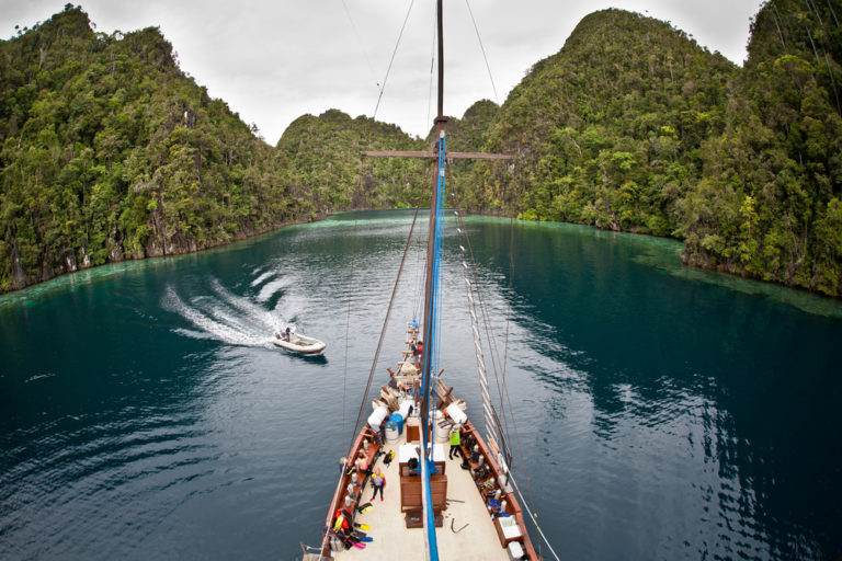 Birds eye view from Raja Ampat Liveaboard cruise