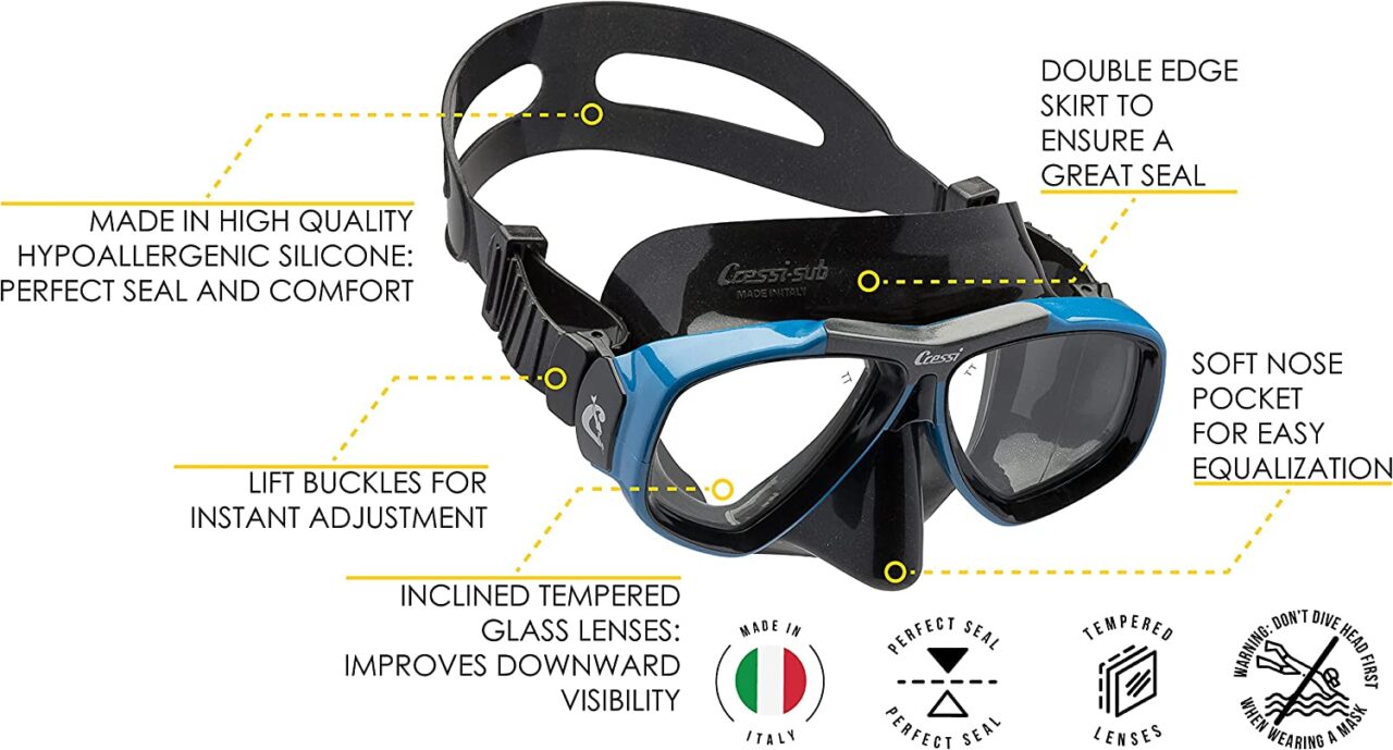 Cressi Focus Dive Mask features