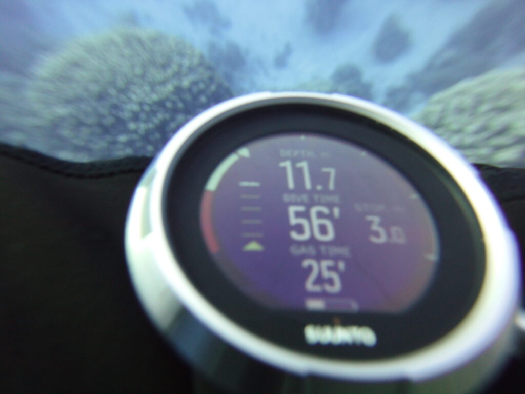 Suunto D5 remaining air time as shown when using air integrated transmitter.