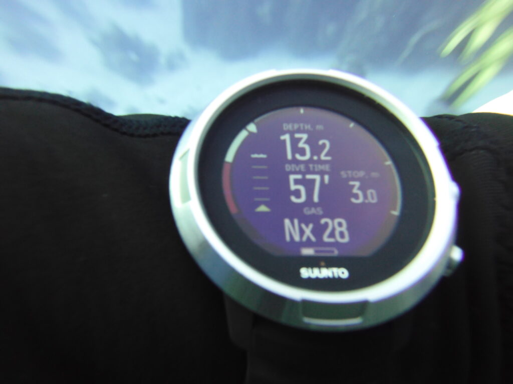 Gas Mode display for the Suunto D5 dive computer.