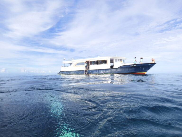 Dhoni boat in the Maldives.