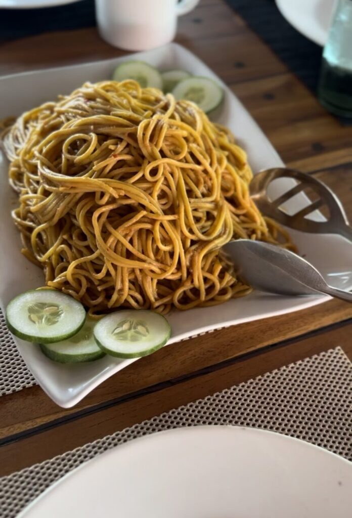 Food on the Akomo Isseki Liveaboard - Pasta