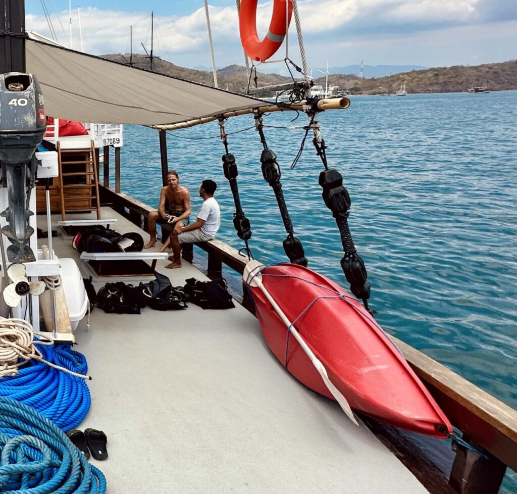 Kayaks on board of the akomo isseki
