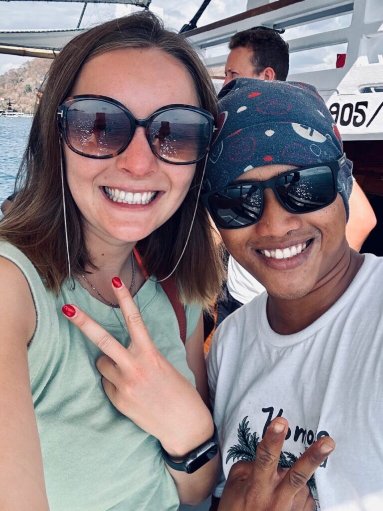 Jasmin and Ali from the crew of the Akomo Isseki