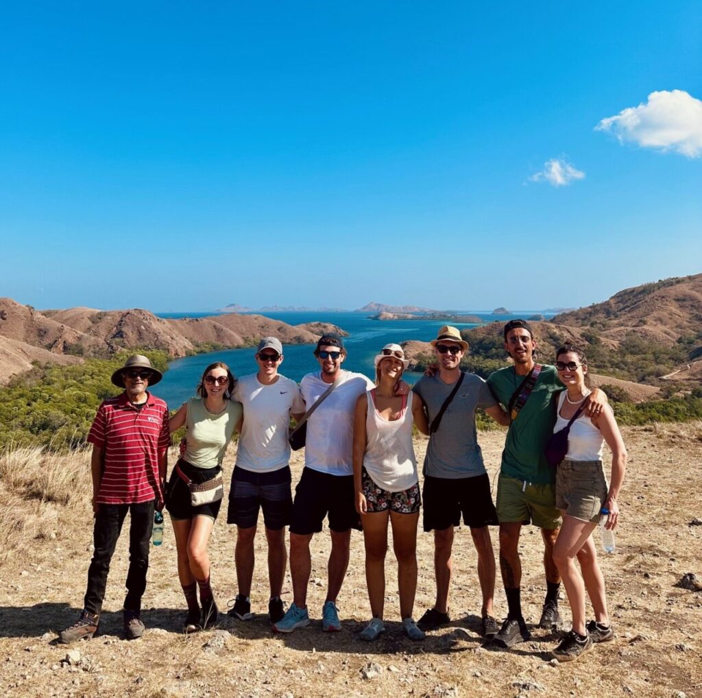 The guests of the Akomo Isseki visiting Komodo National Park and Rinca Island