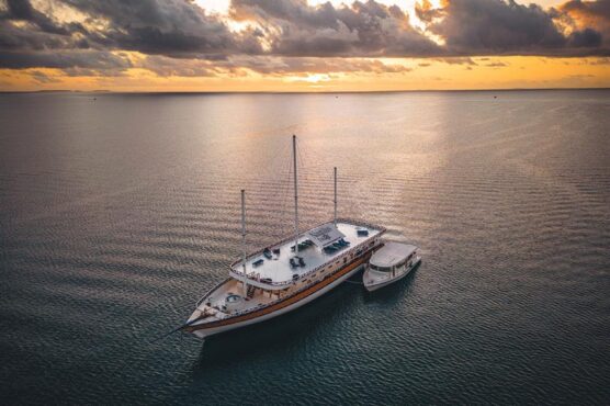 Birds eye view of Nautilus 2 at sunset