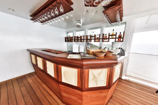 Well-stocked bar area of Carpe Novo!