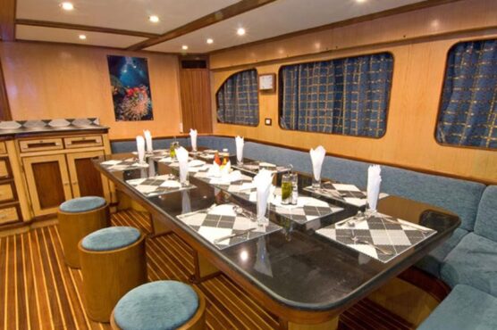 Dining table of Blue Voyager
