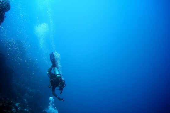 deep underwater