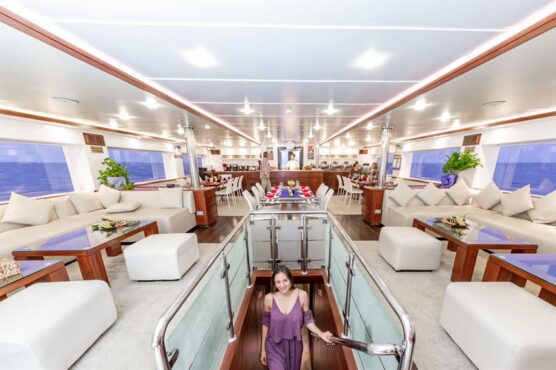 Indoor saloon area of Maldives Aggresor