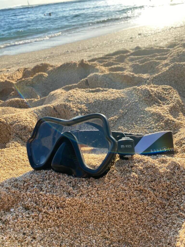 Mares One Vision Scuba Mask in the sand