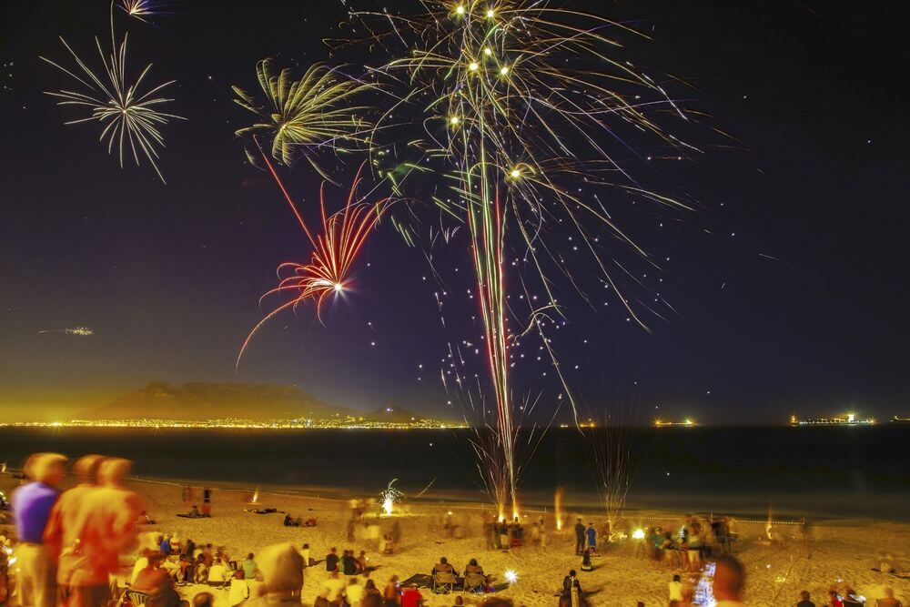 fireworks at the beach