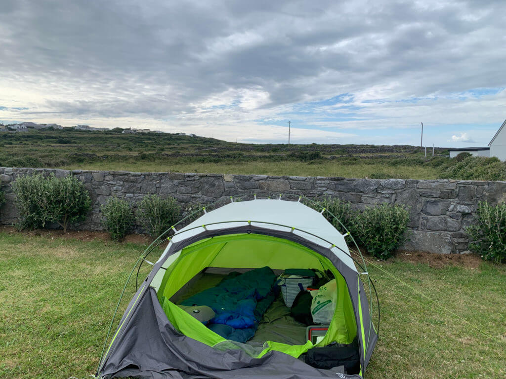 aran island tent in camp site